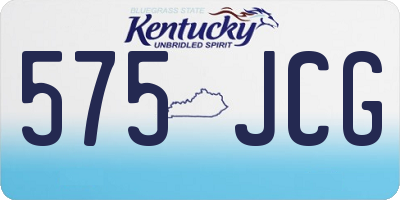 KY license plate 575JCG