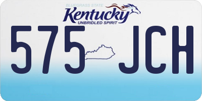 KY license plate 575JCH