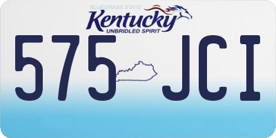 KY license plate 575JCI