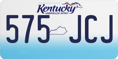 KY license plate 575JCJ