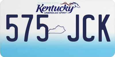 KY license plate 575JCK