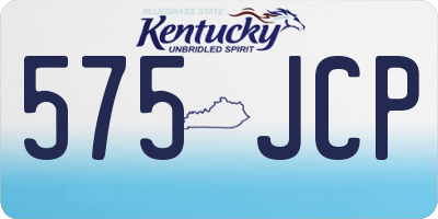 KY license plate 575JCP