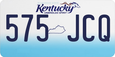KY license plate 575JCQ