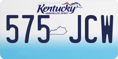KY license plate 575JCW