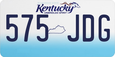 KY license plate 575JDG