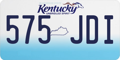 KY license plate 575JDI