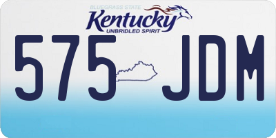 KY license plate 575JDM