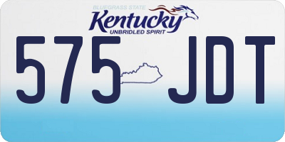 KY license plate 575JDT