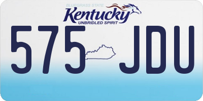 KY license plate 575JDU