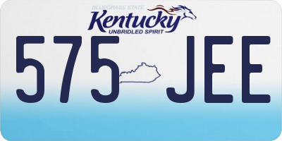 KY license plate 575JEE