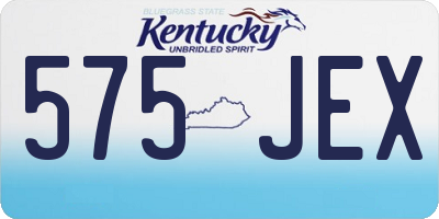 KY license plate 575JEX