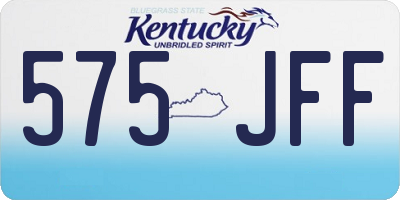 KY license plate 575JFF