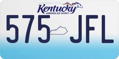 KY license plate 575JFL