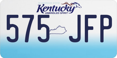 KY license plate 575JFP