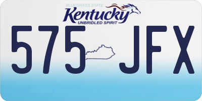KY license plate 575JFX