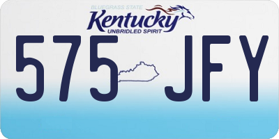 KY license plate 575JFY
