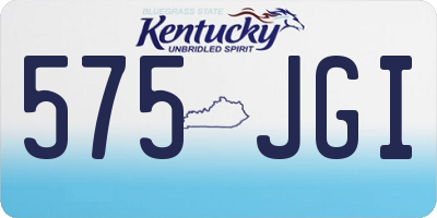 KY license plate 575JGI