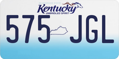 KY license plate 575JGL