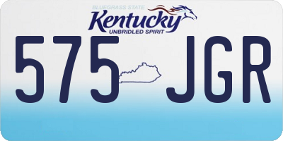 KY license plate 575JGR
