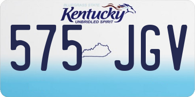 KY license plate 575JGV