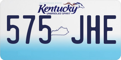 KY license plate 575JHE