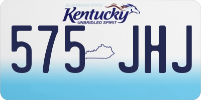 KY license plate 575JHJ
