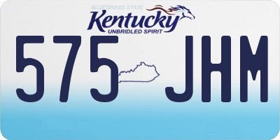 KY license plate 575JHM