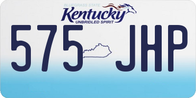 KY license plate 575JHP