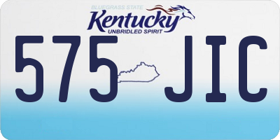 KY license plate 575JIC
