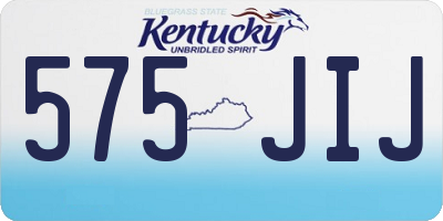 KY license plate 575JIJ