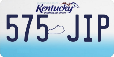 KY license plate 575JIP