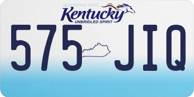 KY license plate 575JIQ