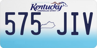 KY license plate 575JIV