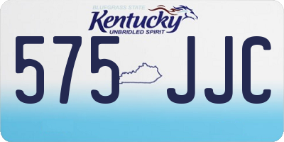 KY license plate 575JJC
