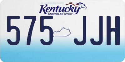 KY license plate 575JJH