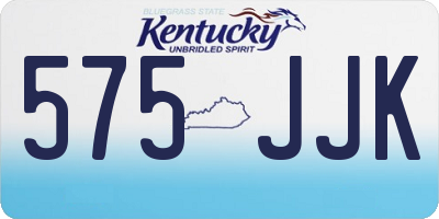 KY license plate 575JJK