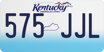 KY license plate 575JJL