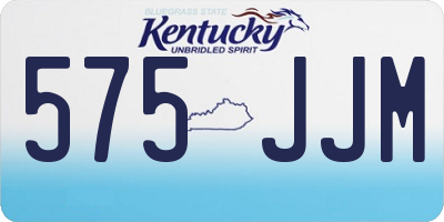 KY license plate 575JJM