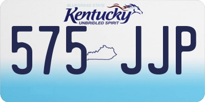 KY license plate 575JJP