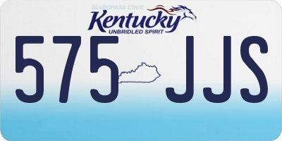KY license plate 575JJS