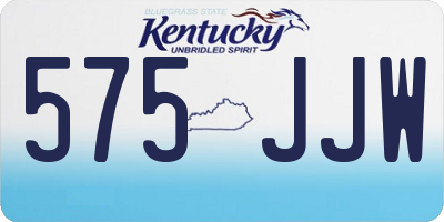 KY license plate 575JJW