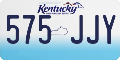 KY license plate 575JJY
