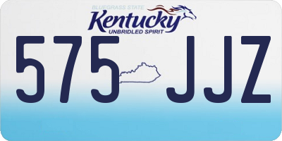 KY license plate 575JJZ