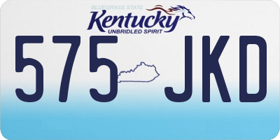 KY license plate 575JKD