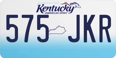 KY license plate 575JKR