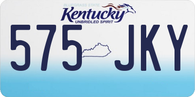 KY license plate 575JKY