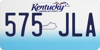 KY license plate 575JLA