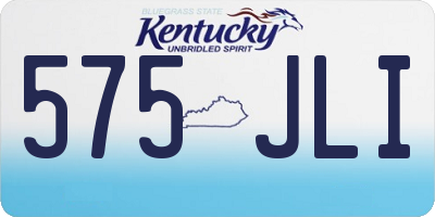 KY license plate 575JLI