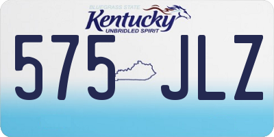 KY license plate 575JLZ