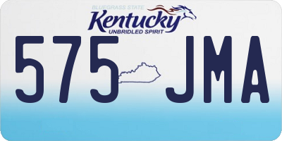KY license plate 575JMA